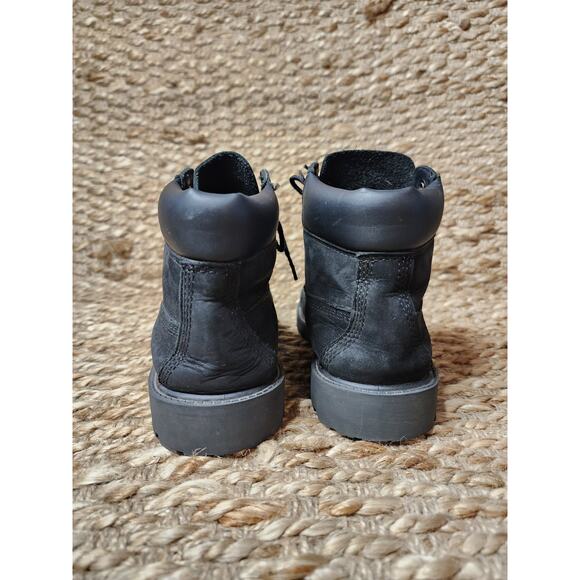 Timberland 6” Premium Waterproof Black Boots Youth Boys Size 2 Winter Outdoor - Picture 8 of 11